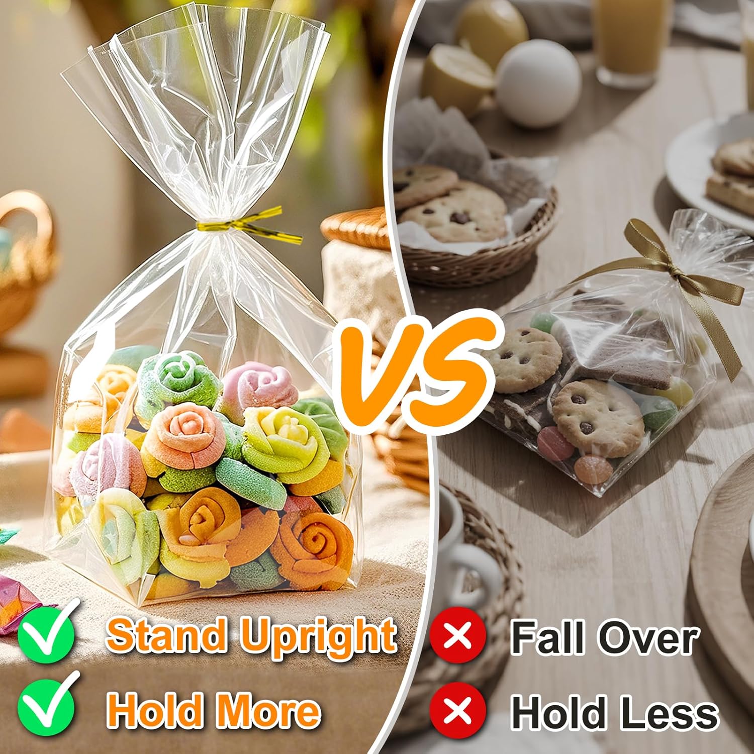 PigPotParty Food-Safe Cellophane Bags 6x9 – Child-Friendly Treat Packaging for Classroom Parties and Birthday Celebrations