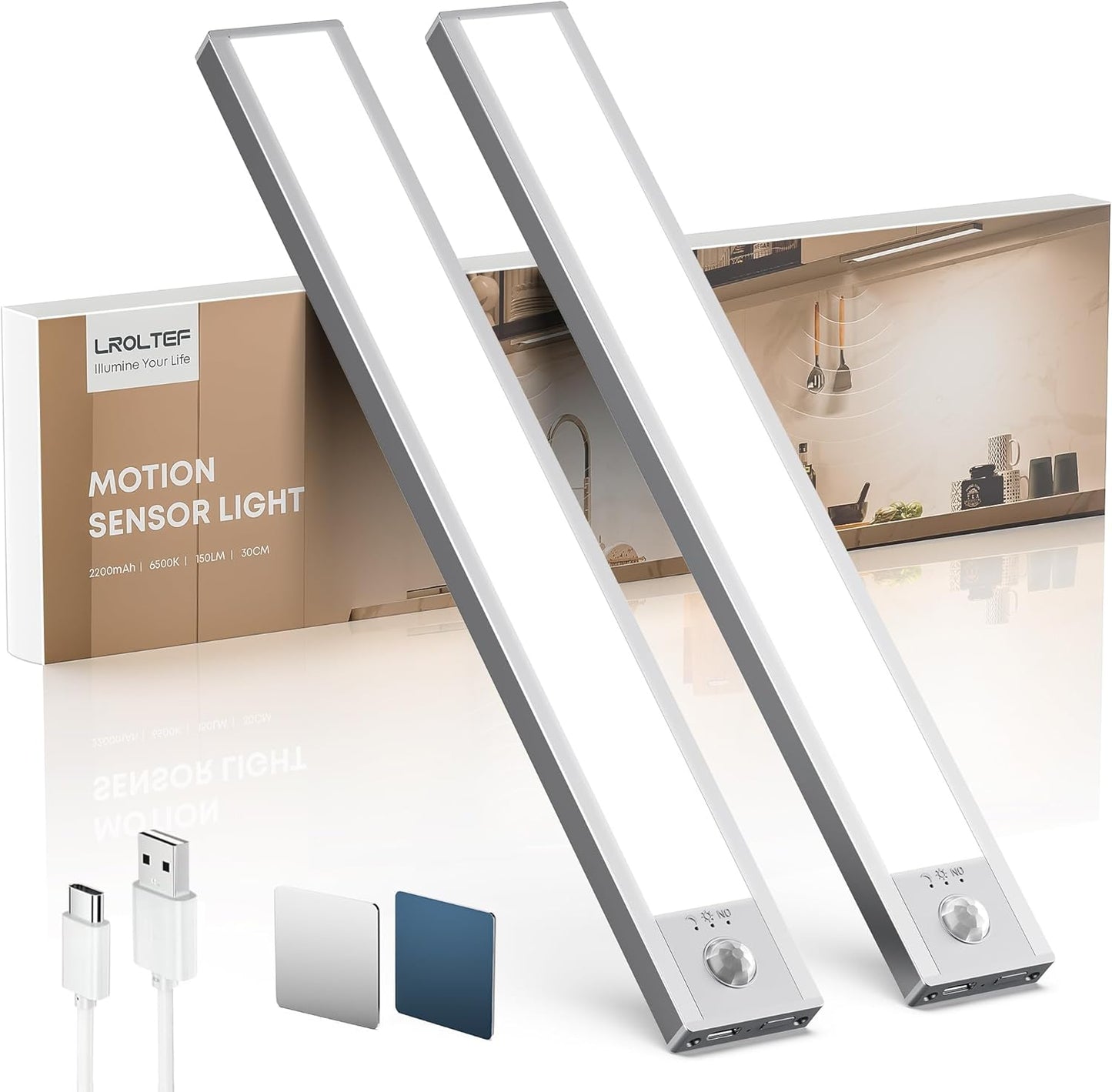 pir motion sensor with 10 ft / 120° detection range and 15-20 second auto shutoff