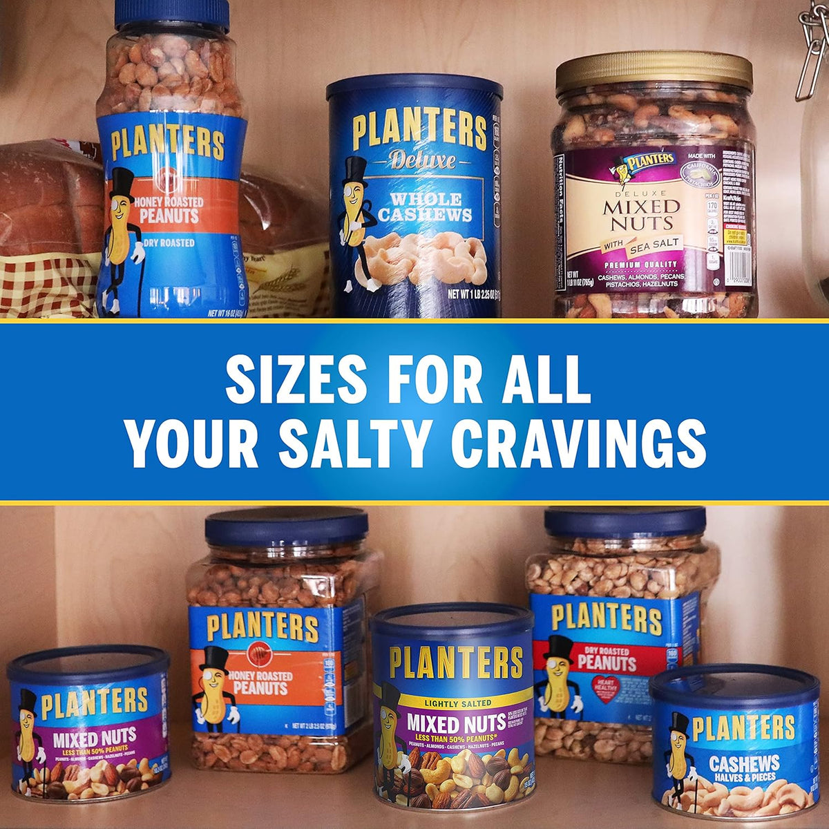 PLANTERS 50% Less Sodium Nut Mix – Plant-Protein Desk Snack for Office Wellness Routines