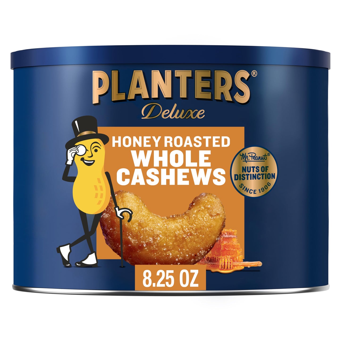 PLANTERS Deluxe Salted Cashews – Elegant Valentine's Day Gift for Him, Kosher Certified Snack Canister