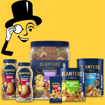 PLANTERS Lightly Salted Cashews – 50% Less Sodium Pantry Staple for After-Work Wind-Down and Self-Care