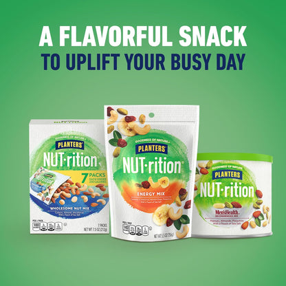 PLANTERS NUT-rition Wholesome Nut Mix, Pre-Portioned 1.07 oz Nut Blend for a Low-Sodium Wellness Snack Ritual at Your Desk