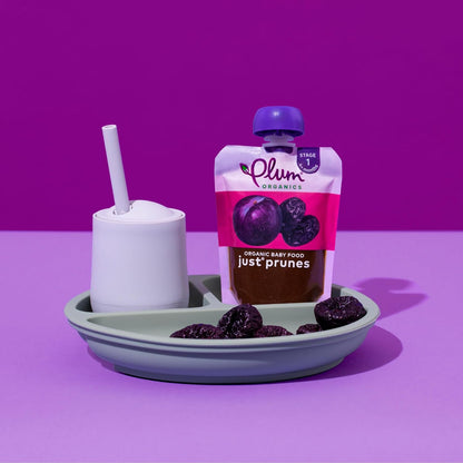 Plum Organics Just Prunes – Single-Ingredient Organic Baby Food Pouch, No Additives Stage 1, 4+ Months, 3.5 oz, 4-Pack
