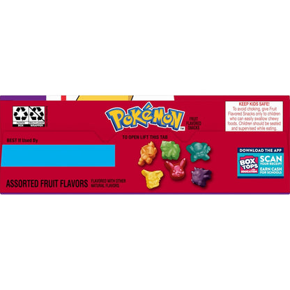 Pokemon Fruit Flavored Snacks, Fun Themed Treat Gift Pack for Kids, Individually Wrapped Gluten Free Snack Pouches, 17.6 oz, 22 Pouches