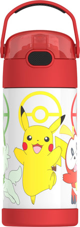 THERMOS FUNTAINER Children’s Water Bottle with Pop-Up Straw - 12 oz Character Bottle for Preschool and Playdate Snacks