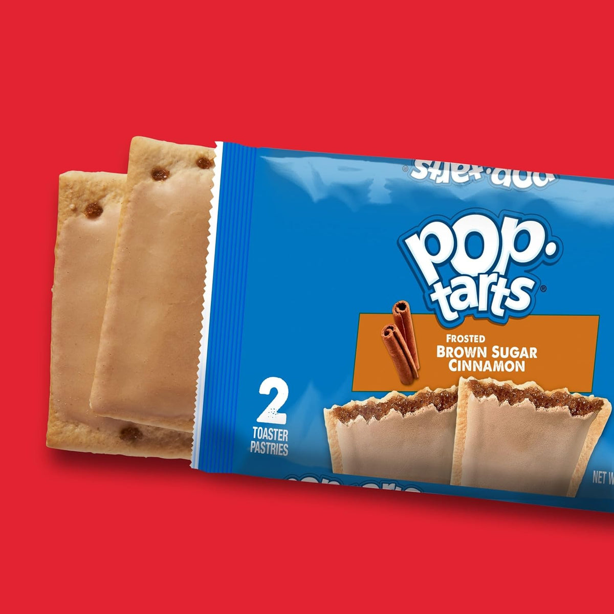 Pop-Tarts Frosted Strawberry and Brown Sugar Cinnamon Pastries, Kids Lunchbox Treats, 54.1oz Box