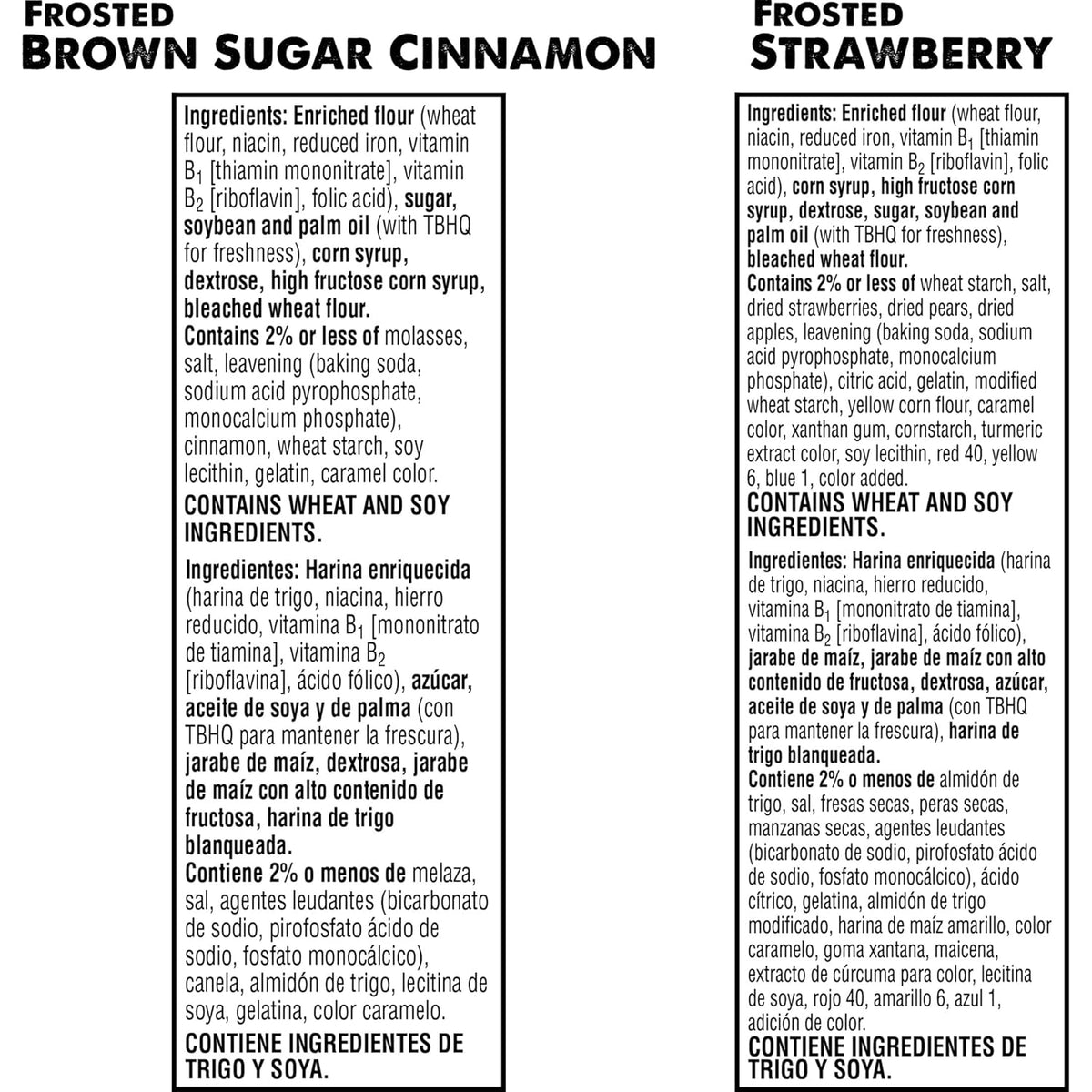 Pop-Tarts Frosted Strawberry and Brown Sugar Cinnamon Pastries, Kids Lunchbox Treats, 54.1oz Box