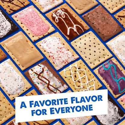 Pop-Tarts Frosted Strawberry and Brown Sugar Cinnamon Pastries, Kids Lunchbox Treats, 54.1oz Box