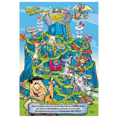 Post Fruity PEBBLES Marshmallow Cereal – Fruity Cereal for Kids Lunchbox and After-School Snack