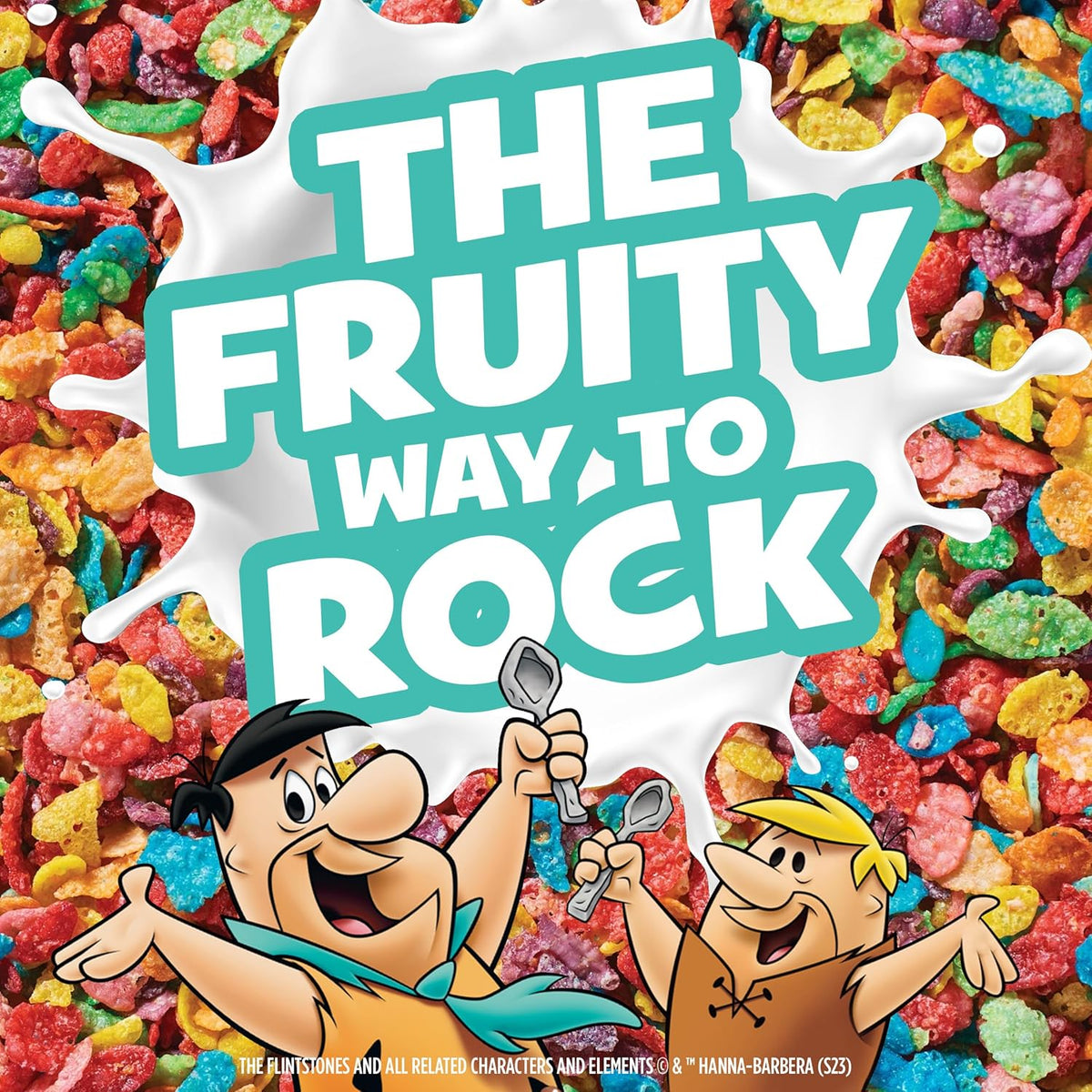 Post Fruity PEBBLES Marshmallow Cereal – Fruity Cereal for Kids Lunchbox and After-School Snack