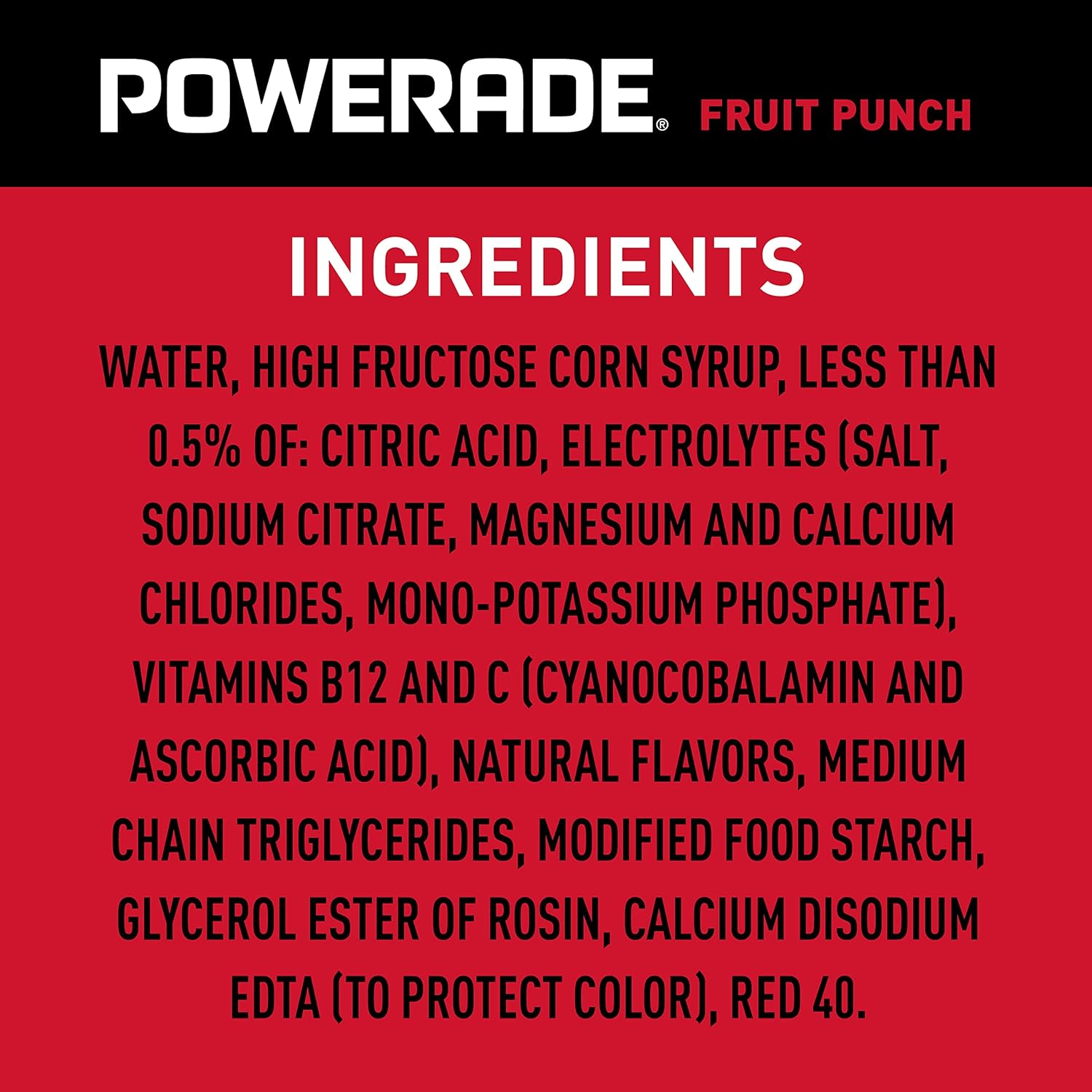 Powerade Fruit Punch Electrolyte Drink for Backyard Cookouts, Tailgates and Patio Days, 20oz Bottles 8 Pack