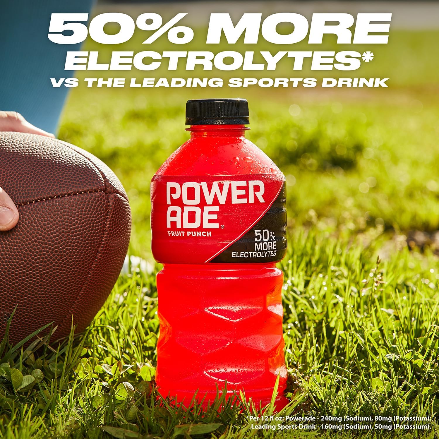 Powerade Fruit Punch Electrolyte Drink for Backyard Cookouts, Tailgates and Patio Days, 20oz Bottles 8 Pack