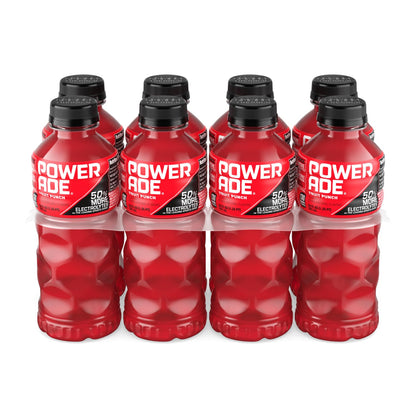 Powerade Fruit Punch Electrolyte Drink for Backyard Cookouts, Tailgates and Patio Days, 20oz Bottles 8 Pack