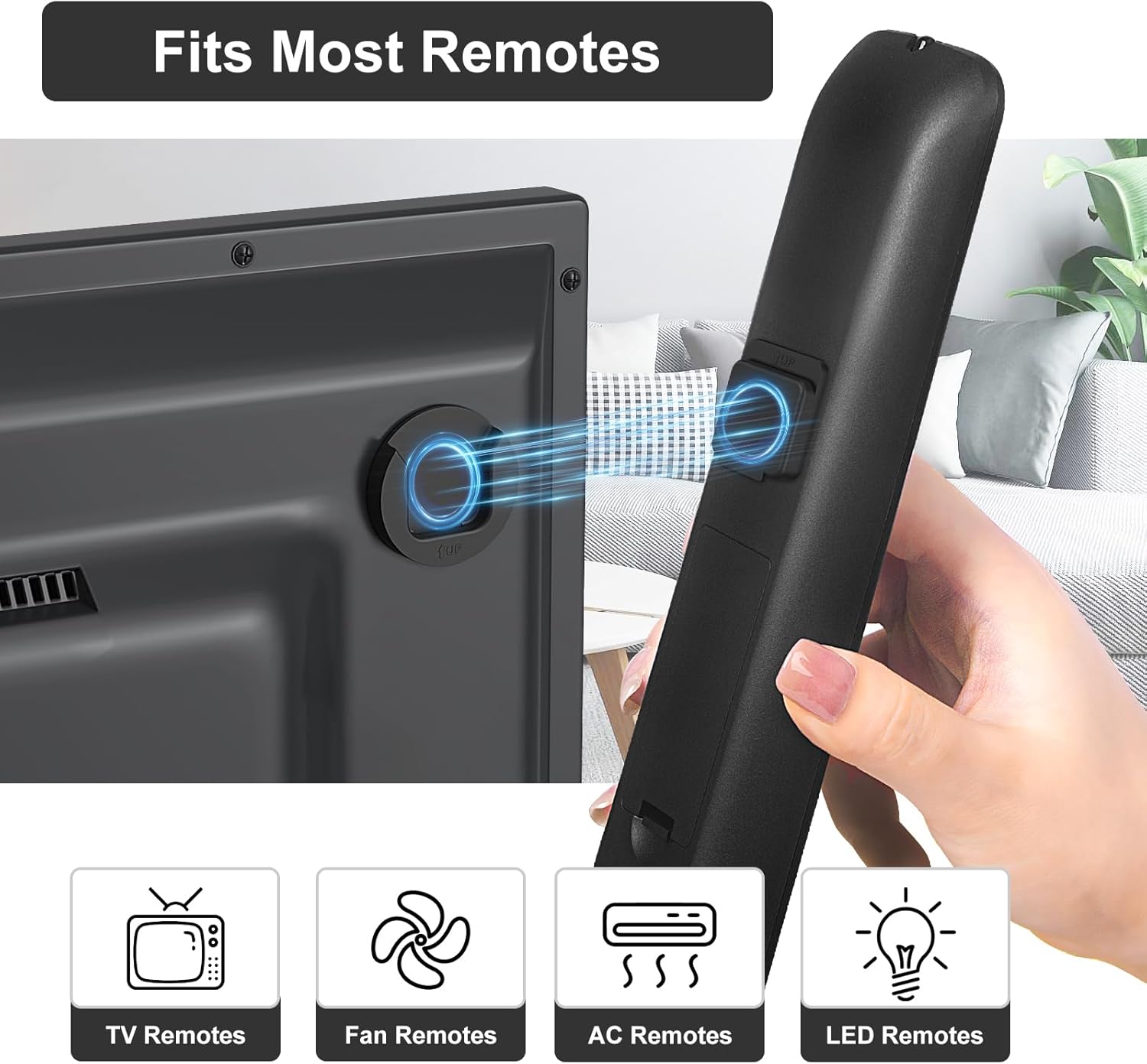 pp plastic body with curved surface to fit various remote shapes