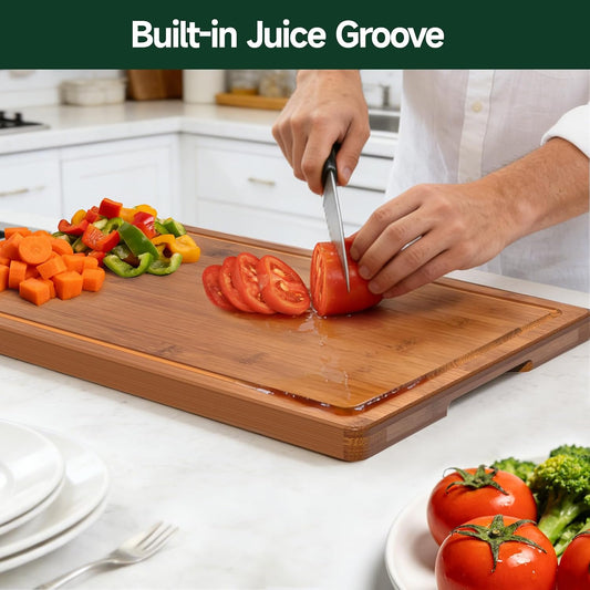 pre-oiled cutting surface that protects knife edges and resists splinters