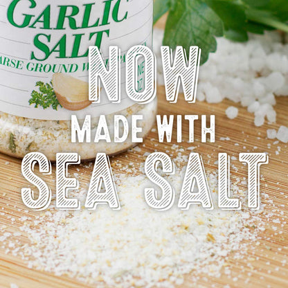 premium blend of sea salt, garlic, salt, parsley, sugar, and natural carrot color