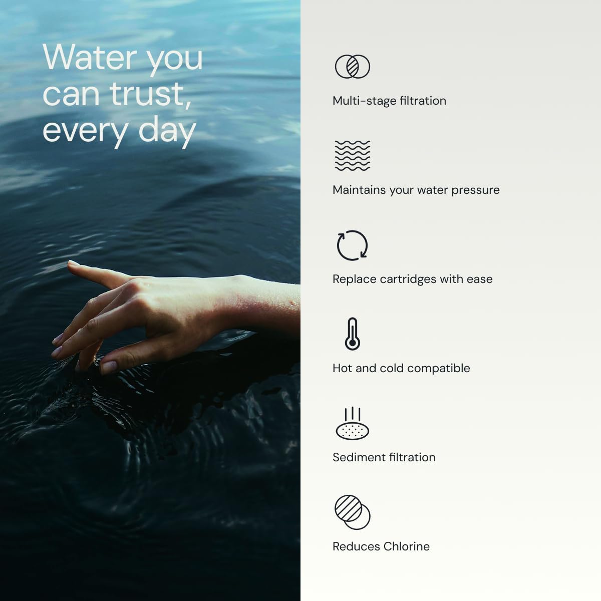 pressure-preserving filtration design that does not restrict flow