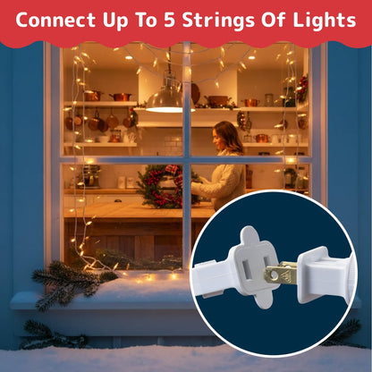 PREXTEX 10 Ft Warm White String Lights for Living Room Christmas Tree and Cozy Bedroom Decor, 50 Count Incandescent