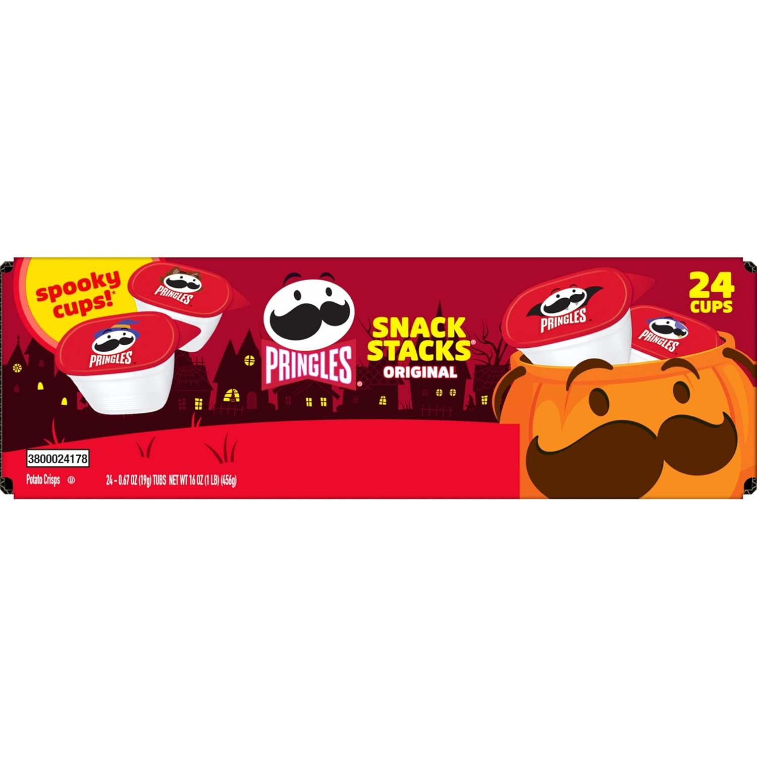 Pringles Halloween Snack Stacks – Spooky Mr. P Original Crisps Gift Box for Hostess Thank-Yous, Fall Movie Nights and Family October Gatherings
