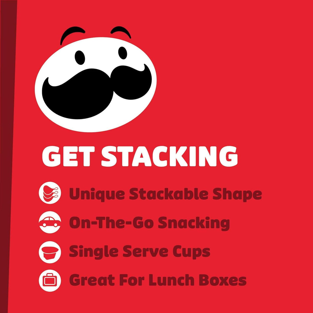 Pringles Potato Crisps Chips, Variety Pack Snack Cups, Travel-Ready Crunchy Snack for Picnics, BBQs, and Tailgates