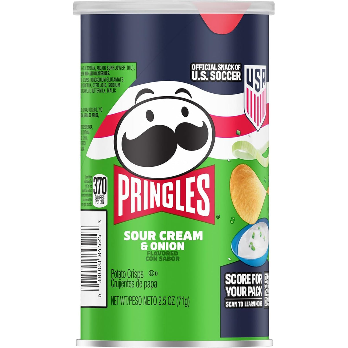 Pringles Sour Cream and Onion Potato Crisps Chips, 12-Can Giftable Snack Pack for Holiday Stocking Stuffers and Hostess Gifts