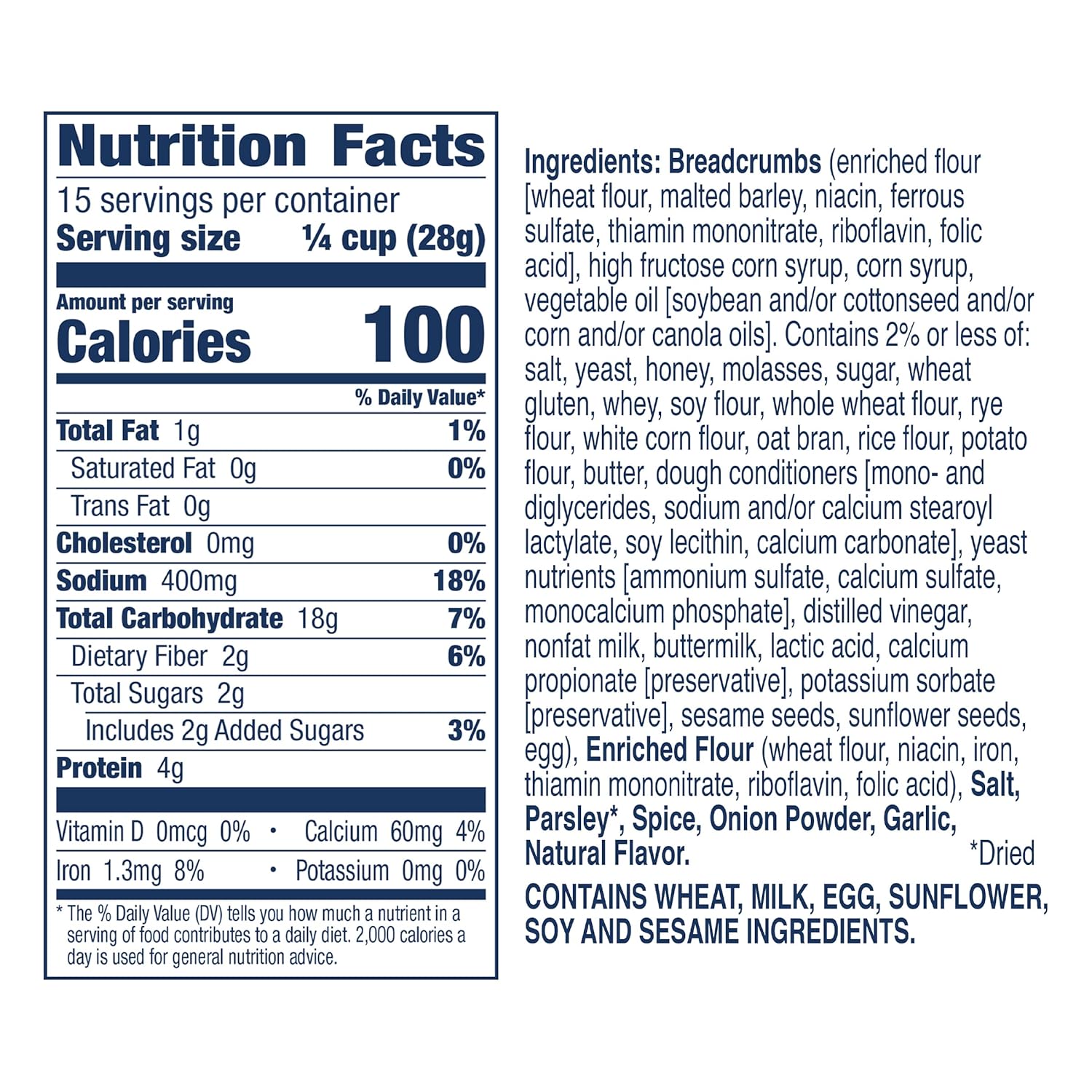 Progresso Bread Crumbs for Fast Pantry Cooking, Italian Style Breading 15 oz