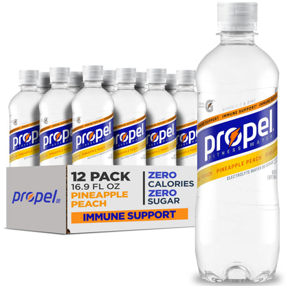 Propel Electrolyte Water with Vitamin C & Zinc – Calorie-Free Hydration for Personal Care & Self-Care Days, 16.9 oz 24 Pack