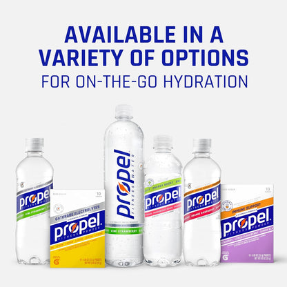 Propel Electrolyte Water with Vitamin C & Zinc – Calorie-Free Hydration for Personal Care & Self-Care Days, 16.9 oz 24 Pack