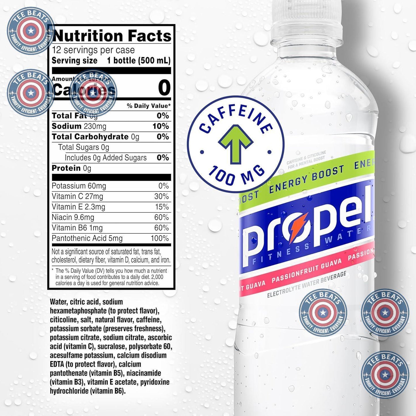 Propel Energy Boost Variety Pack – Thoughtful Wellness Gift for Health-Conscious Friends and Family, 12 Bottles of 16.9 fl oz