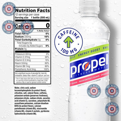 Propel Energy Boost Variety Pack – Thoughtful Wellness Gift for Health-Conscious Friends and Family, 12 Bottles of 16.9 fl oz