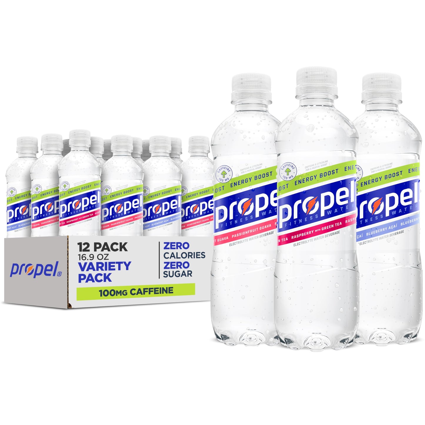 Propel Energy Boost Variety Pack – Thoughtful Wellness Gift for Health-Conscious Friends and Family, 12 Bottles of 16.9 fl oz