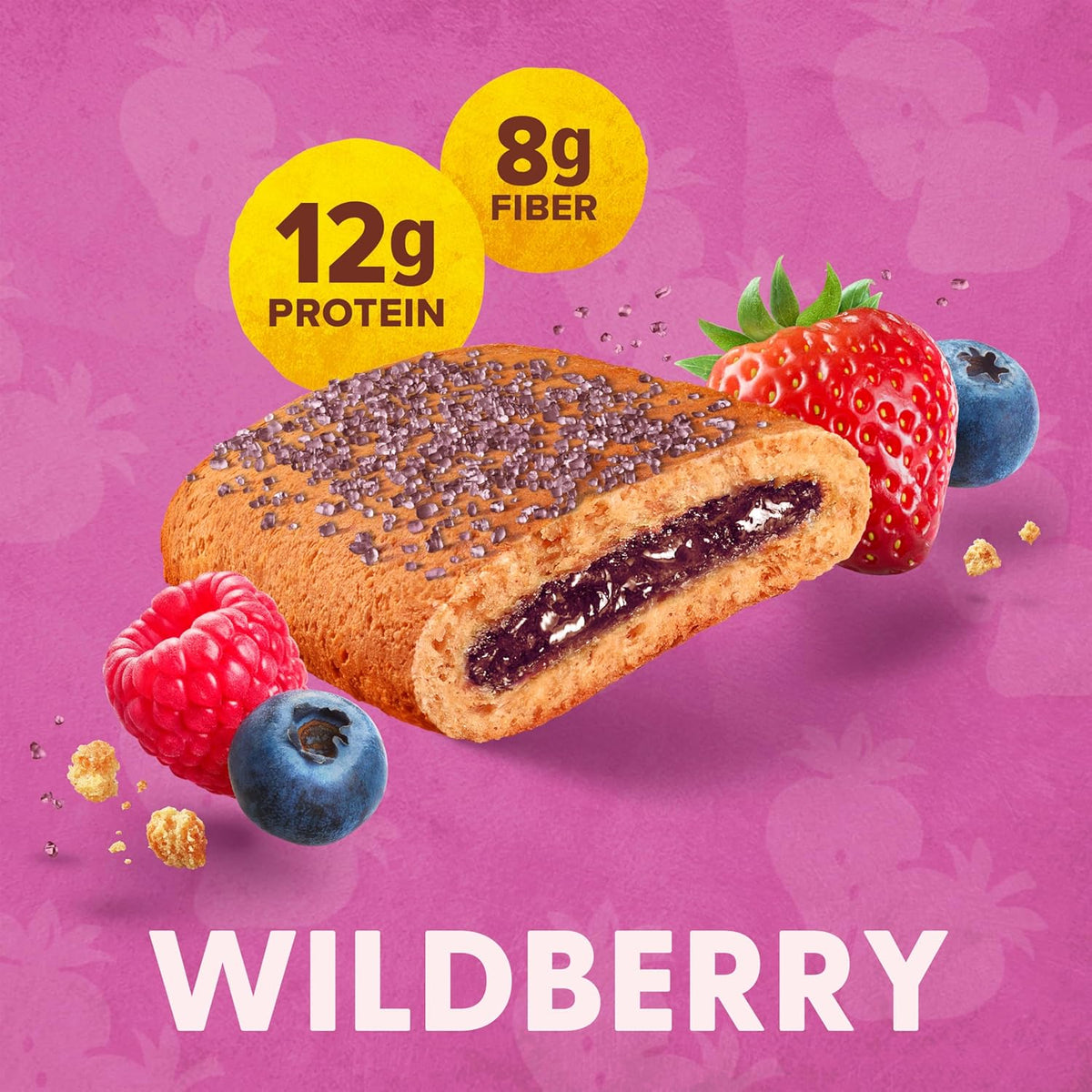 Pure Protein Wildberry Soft Baked Bars – Gym Bag Refuel for Post-Workout Recovery, 12g Protein Snack Bar