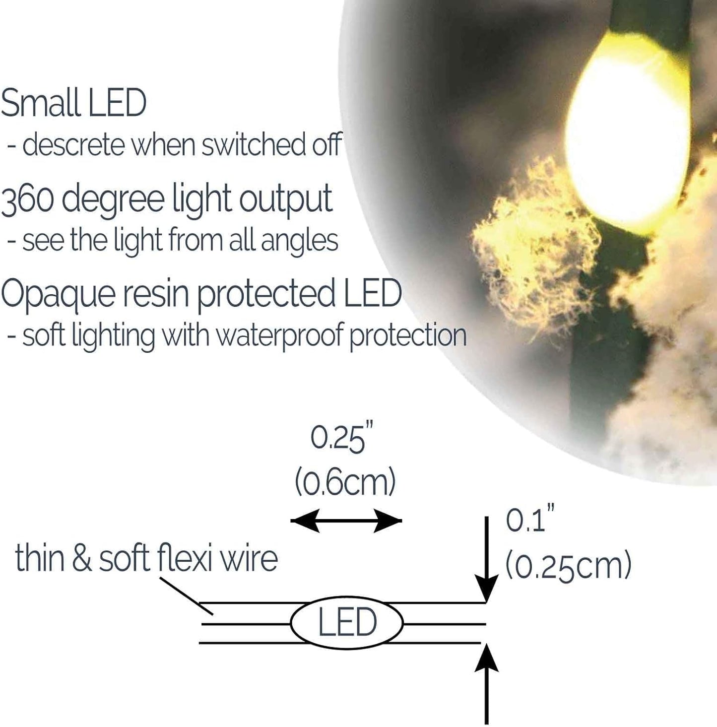 QBIS Battery Fairy Lights – Warm White Micro LEDs for Living Room Mantel and Cozy Bedroom Ambiance
