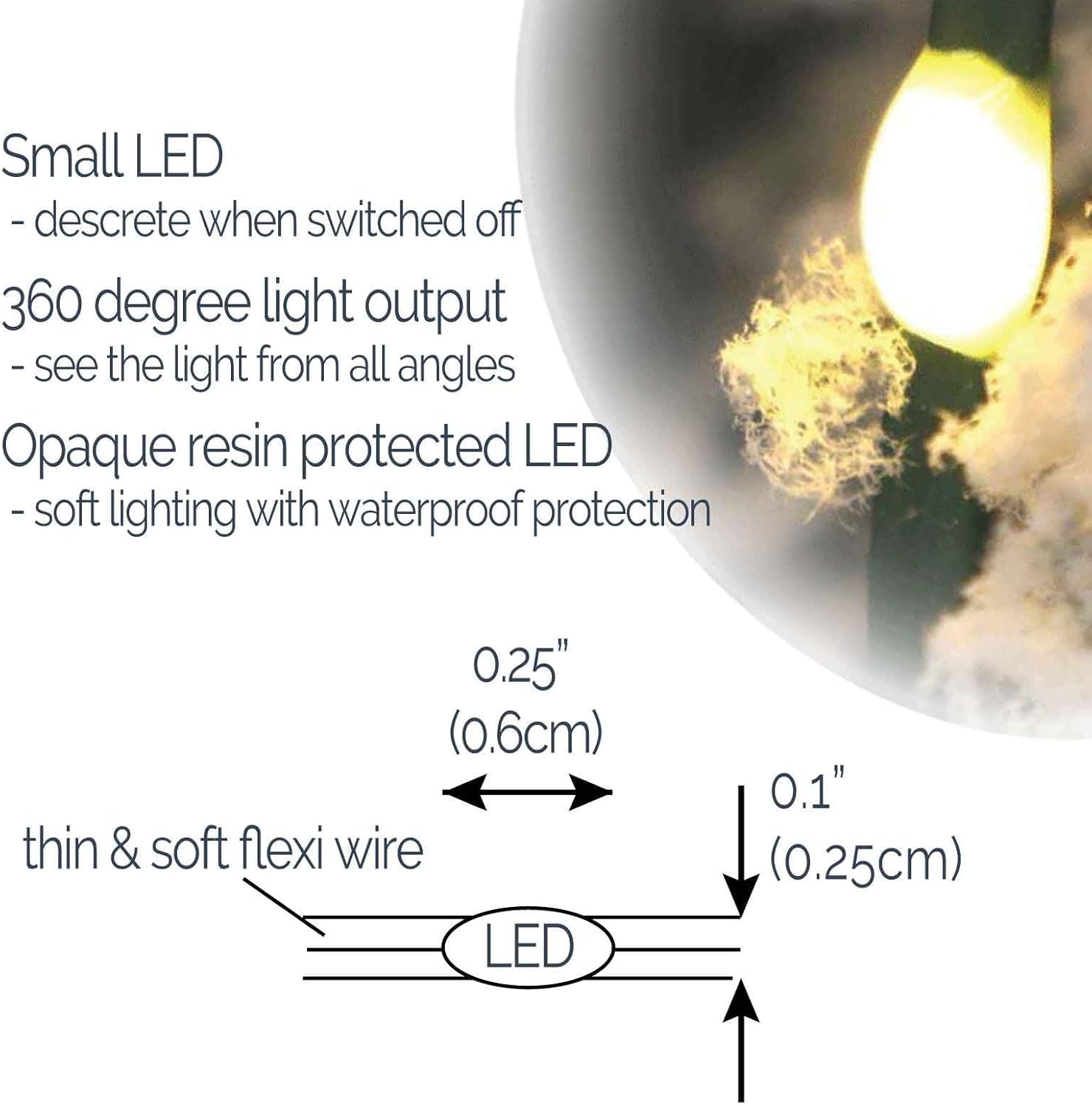 QBIS Battery Fairy Lights – Warm White Micro LEDs for Living Room Mantel and Cozy Bedroom Ambiance