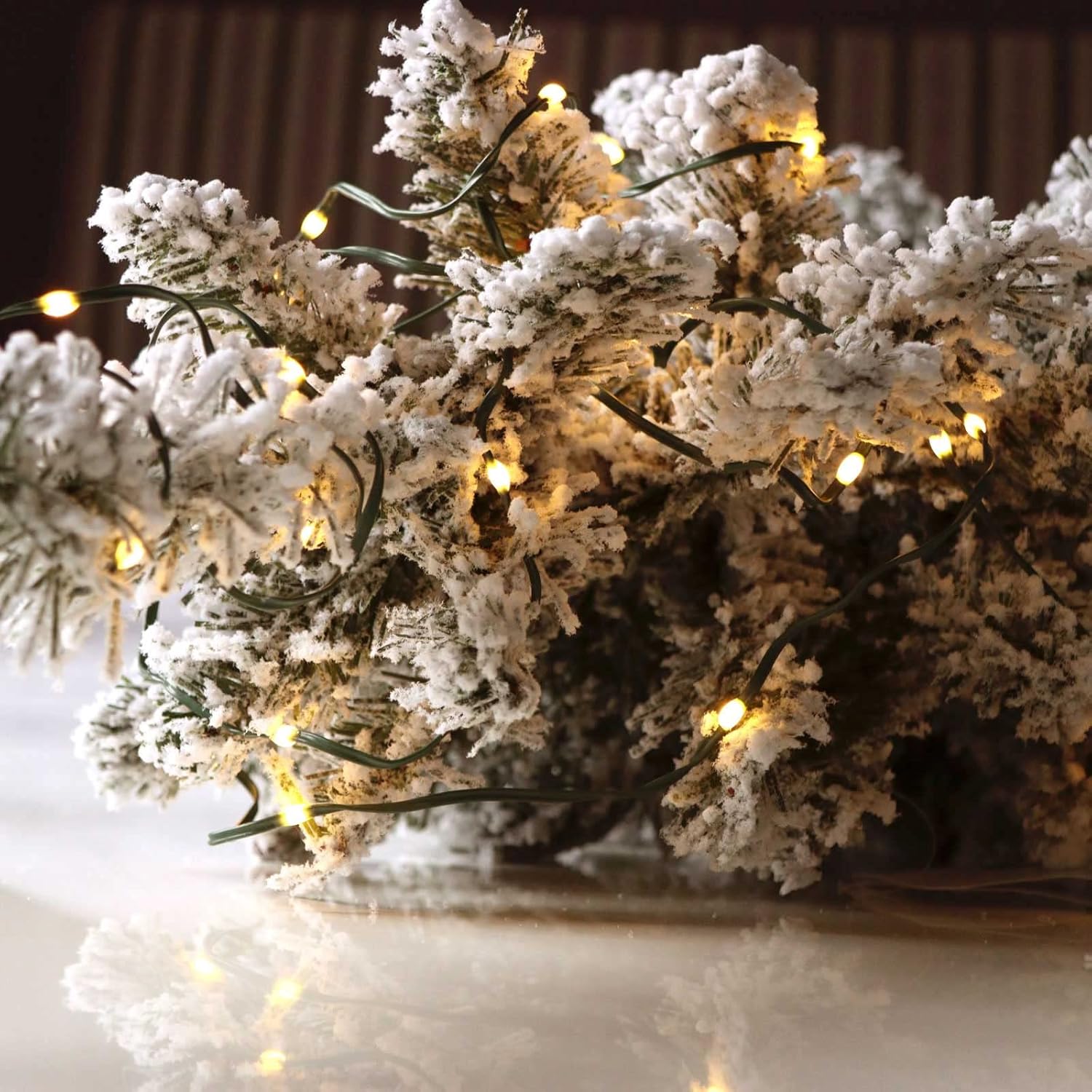 QBIS Battery Fairy Lights – Warm White Micro LEDs for Living Room Mantel and Cozy Bedroom Ambiance