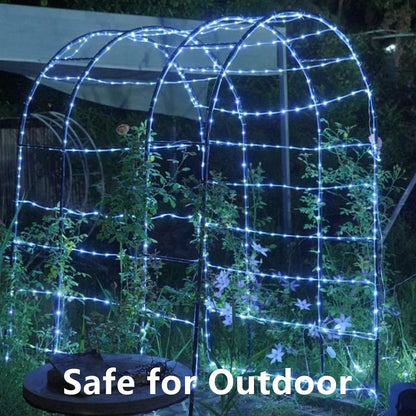 QITONG Solar Rope Lights – 66ft IP44 Waterproof Outdoor Patio and Garden String Lights, 8 Modes