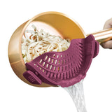 AUOON Clip On Strainer Silicone for All Pots, Sleek Countertop Accessory for a Cohesive Designer Kitchen Look