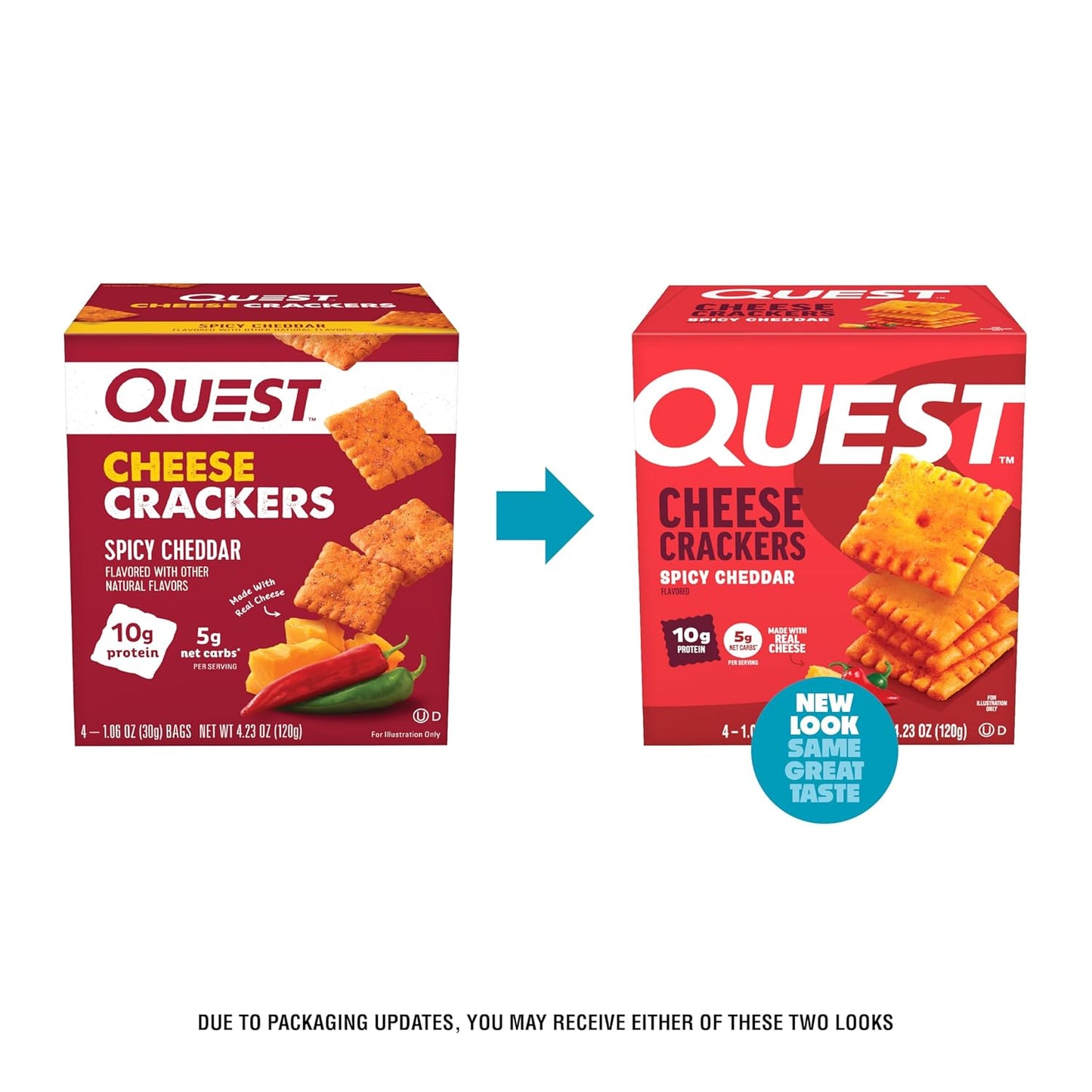 Quest Nutrition Cheese Crackers – Road Trip Fuel for Keto Travelers, 10g Protein 4-Count