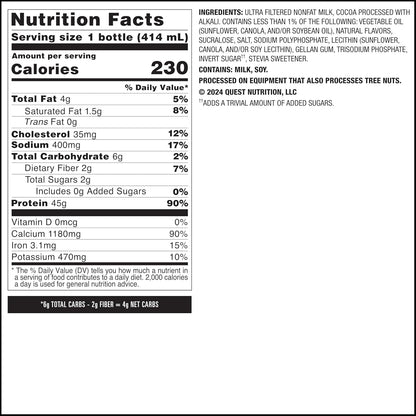 Quest Nutrition Chocolate Protein Shake – Road Trip Cooler Essential, 45g Protein for Long-Drive Fuel