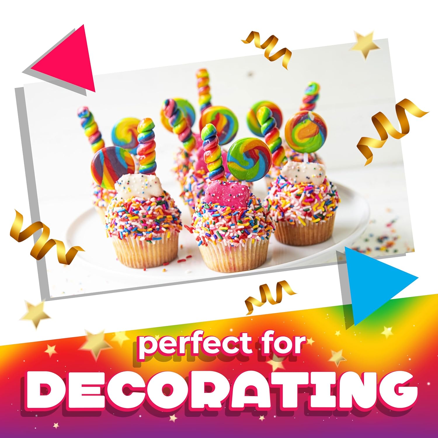 Rainbow Swirl Lollipop Jar – Colorful Candy Display Piece for Themed Party Tables and Candy Buffets