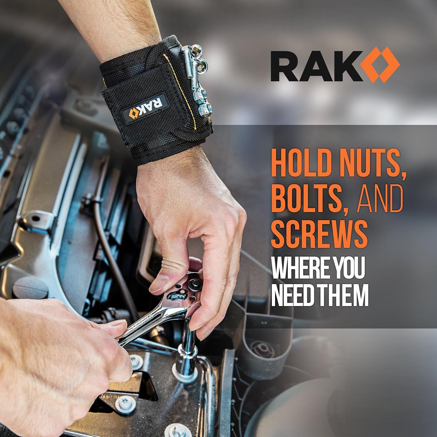 RAK Magnetic Wristband – Cool Birthday Gift for Dad, Husband, and Grandpa, Tool Accessories Stocking Stuffer