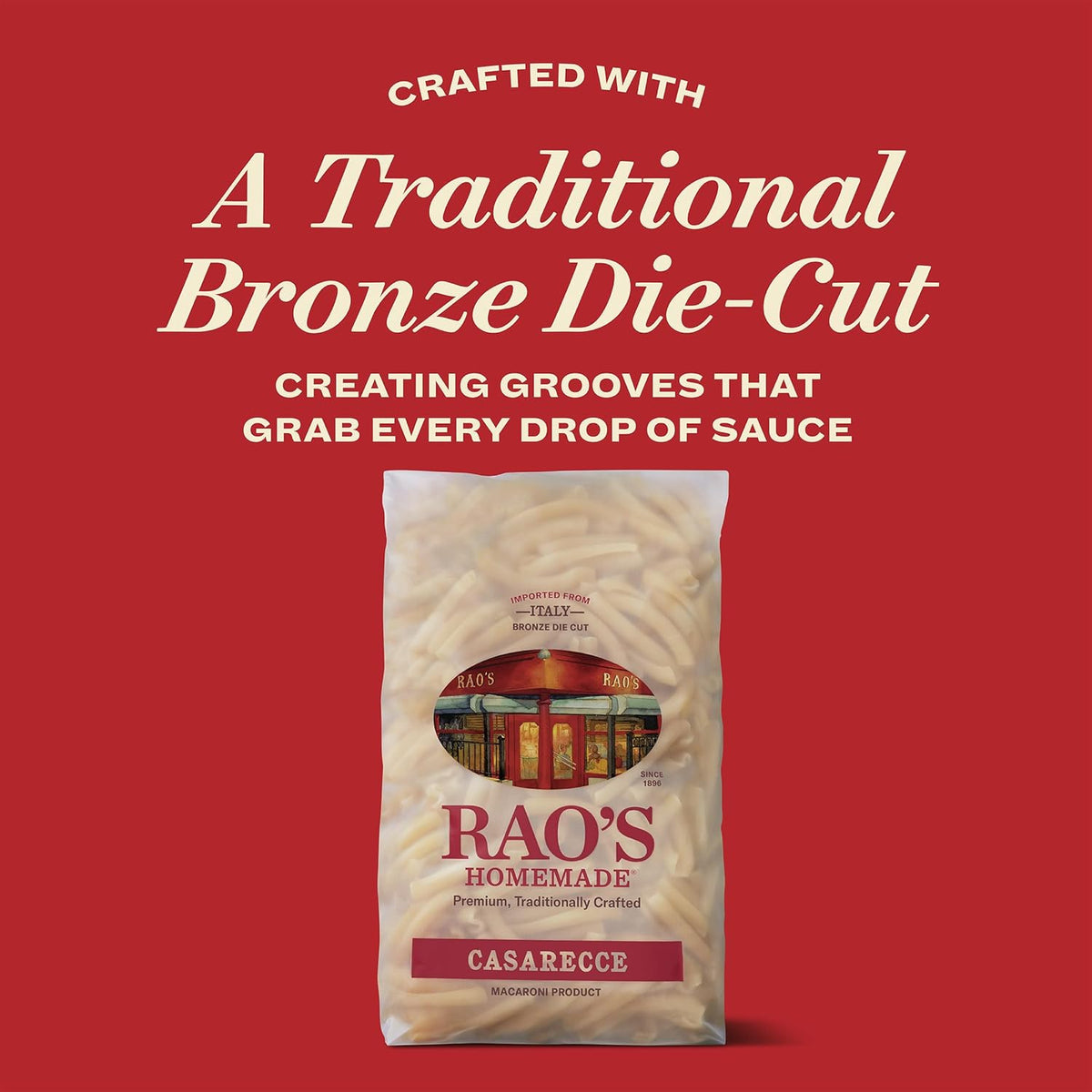 Rao's Homemade Casarecce Imported Italian Pasta, 16oz, Housewarming and Hostess Gift Basket Essential for Home Pasta Lovers