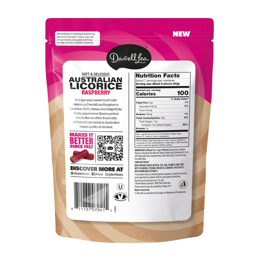 raspberry flavor made with real fruit-inspired taste