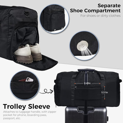 rear luggage-handle pass-through sleeve for stacking on rolling suitcases