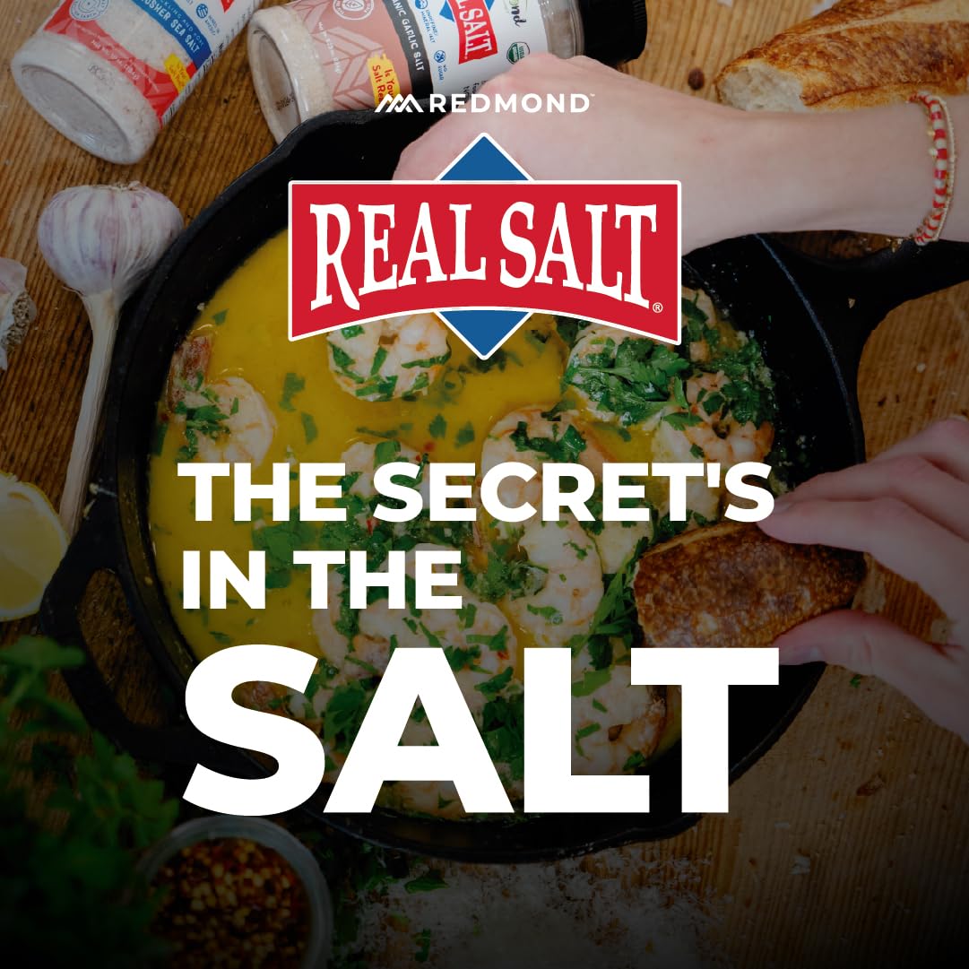 Redmond Real Sea Salt - Pure Ancient Sea Salt with Trace Minerals for Health-Conscious Kitchens, 10 oz Shaker