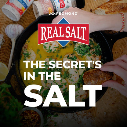 Redmond Real Sea Salt - Pure Ancient Sea Salt with Trace Minerals for Health-Conscious Kitchens, 10 oz Shaker