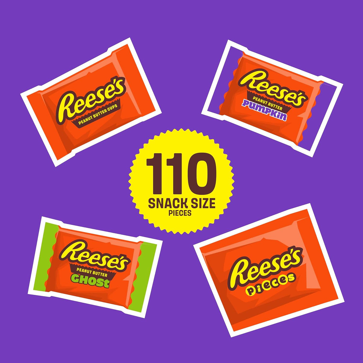Reese's Assorted Halloween Candy in Designer Pumpkin Bowl – Cozy Office Break Room Decor for Coworker Treat Table