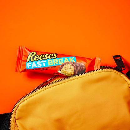 REESE'S FAST BREAK Candy Bars – Office Break Room Snack Stash for Employees, Bulk Individually Wrapped Reese's Peanut Butter Bars