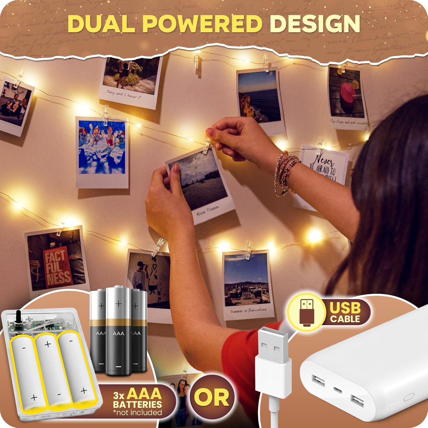 remote control with 8 twinkle modes, brightness dimmer, and auto-timer