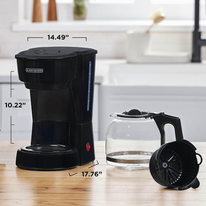 removable, dishwasher-safe filter basket compatible with basket-style paper filters